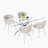 5-Piece Rectangle Glass Dining Table Set-291063169-291063197-291063198