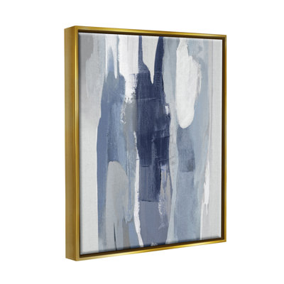 " Layers Of Blue And White Abstract Movements " by Jackie Hanson