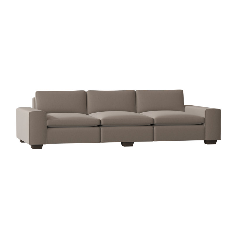 Liam Sofa, Bella Black Performance Velvet, Brown Mahogany
