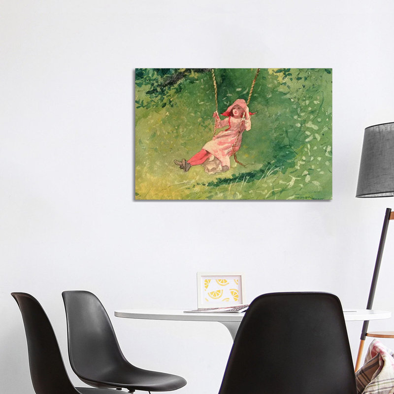 Girl On A Swing by Winslow Homer - Wrapped Canvas Gallery-Wrapped Canvas Giclée, 101.6 cm H x 66.04 cm W x 1.91 cm D