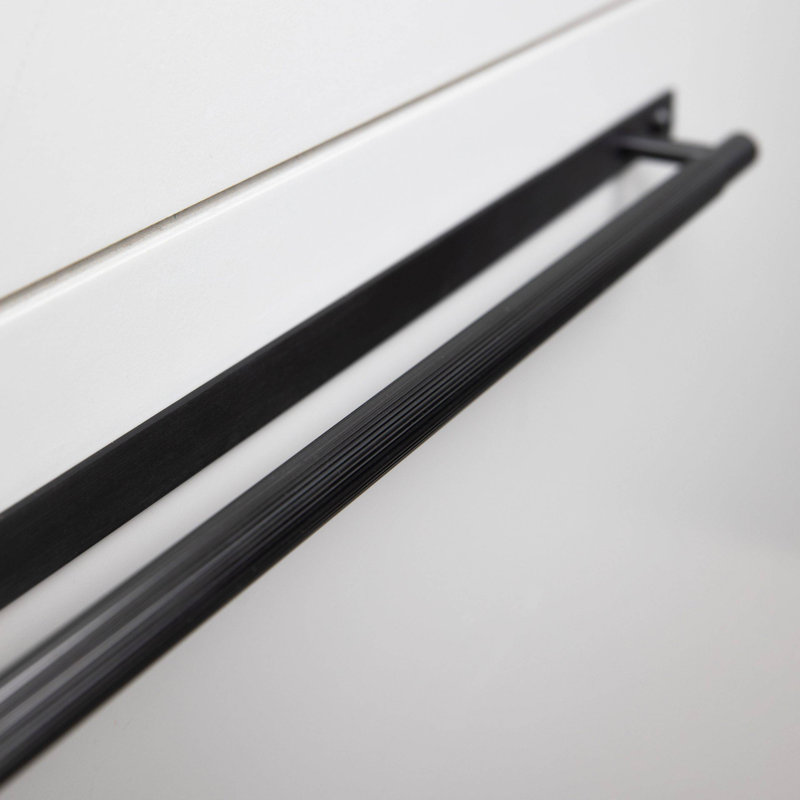 Barre de traction / plaque / linéaire / petit, Noir, noir, noir, noir, 8 14/16"