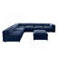 Canapé modulaire moderne 6 pièces avec rangement en chenille douce de style contemporain Cylindrica-538437497