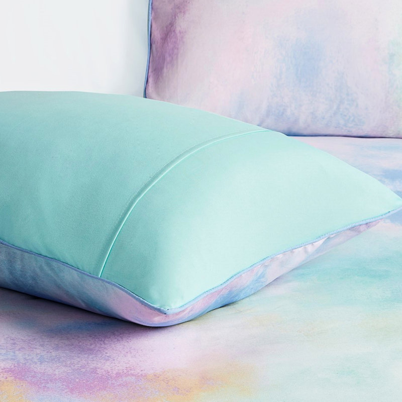 Très grand / très grand lit avec taies décoratives Tie Dye, l 20 po x L 36 po, taies décoratives multicolores