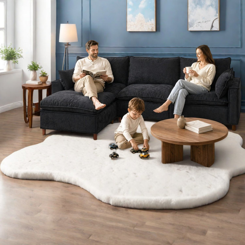 Canapé en L 108,5 po Modern