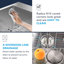 Évier de cuisine à cuve simple en acier inoxydable 23,6 po L avec robinet