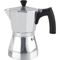 Cuisinox Roma Satin Stainless Steel Moka Pot Stovetop Espresso Maker, 10-Cup