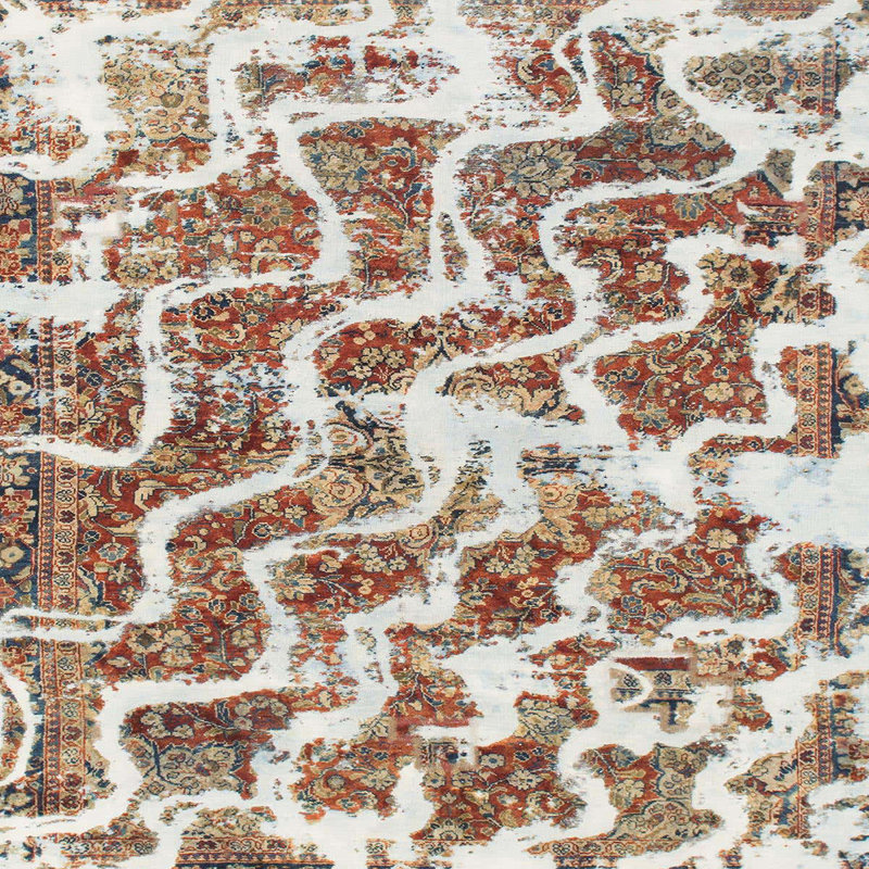 Tapis abstrait moderne 1141, Carré 6 pi