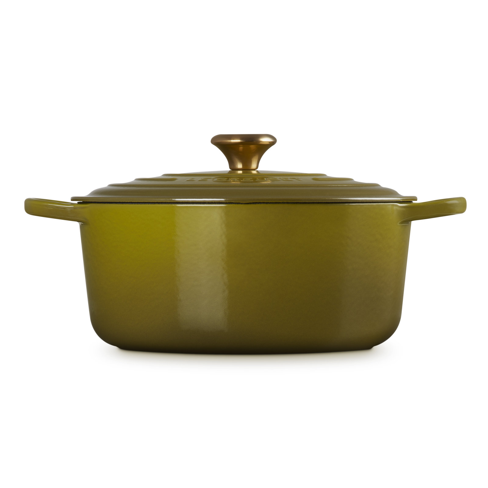 Le Creuset Signature Enameled Cast Iron Round Dutch Oven with Lid, 7.25 quarts, Olive