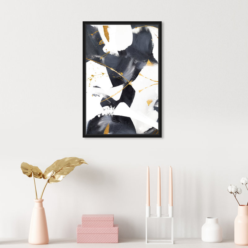 Amani 2 - Impression sur toile, Toile avec cadre, H 45 po x l 30 po, Noir