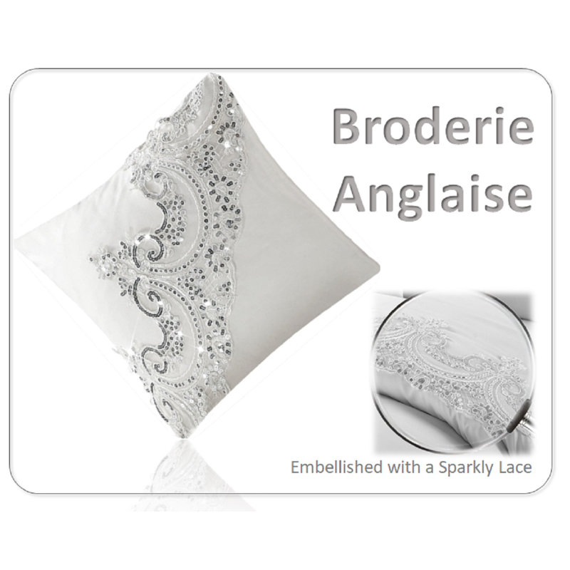 Adoncia Ivory Square Throw Cushion Cover