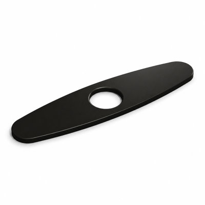 10 in. Kitchen Sink Faucet Hole Cover Deck Plate For 1 or 3 Hole in Matte Black