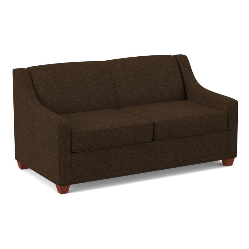 Phillips 68" Square Arm Loveseat with Reversible Cushions, BM Cherry, Antic Chocolate