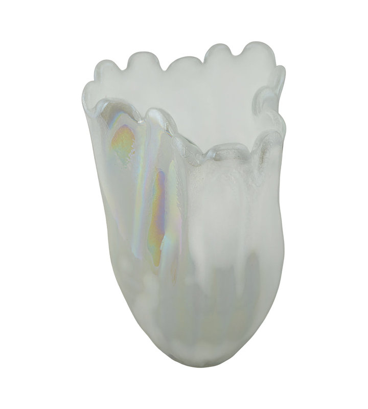 Vase en verre irisé 13 po