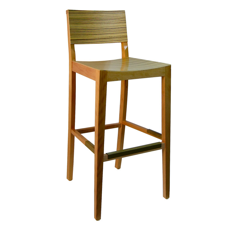 Maddision Solid Wood Counter Stool with Solid Wood Frame, Natural