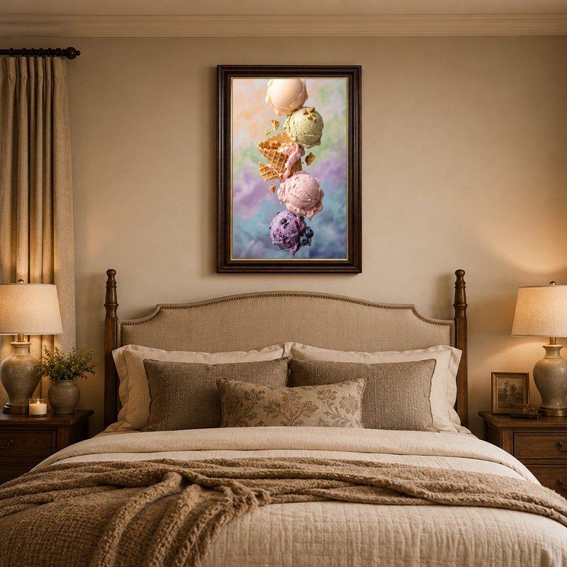 Art mural empilé sur fond de pastel, H 24 po x l 16 po