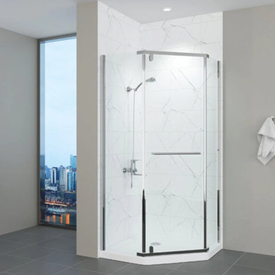 Porte de douche encadrée l 36 "x H 70"