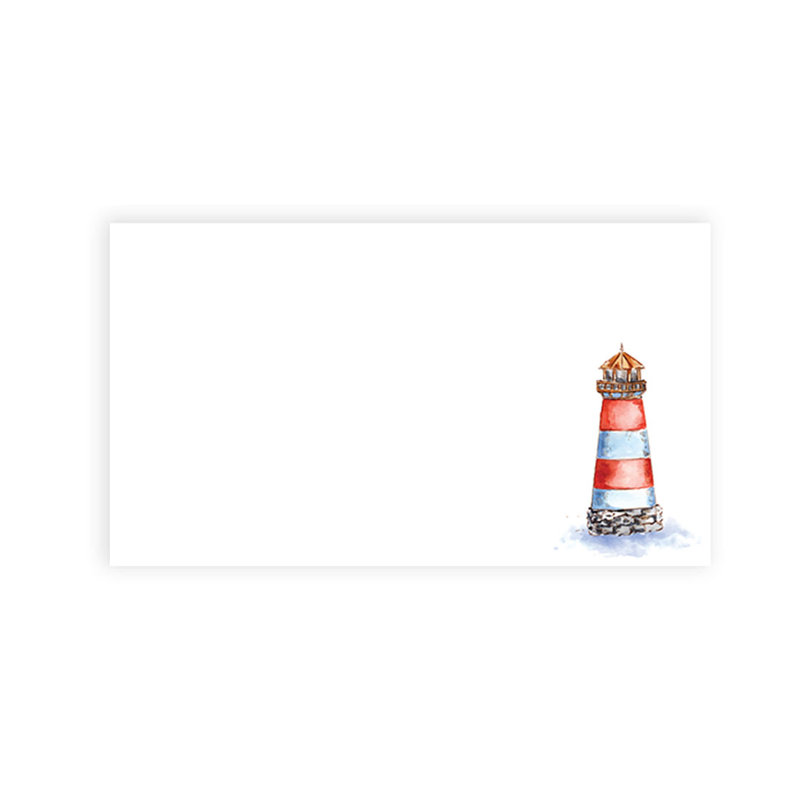 Cartes de place de phare nautique pour tables de fête de mariage, cartes de place de nom de siège pour supports, paquet de 60