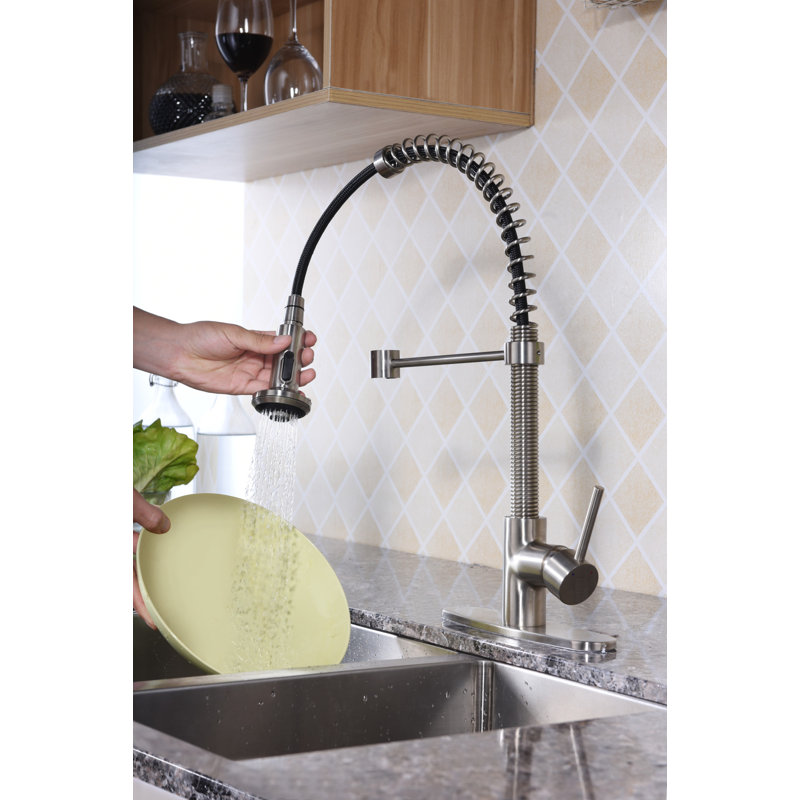 ANZZI Step Series Pull Down Kitchen Faucet, Polished Chrome