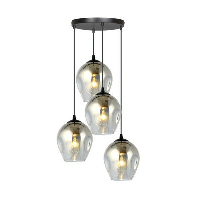 Cadi-Grace 4 - Light Black Cluster Pendant
