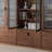 Light luxury black walnut bookcase