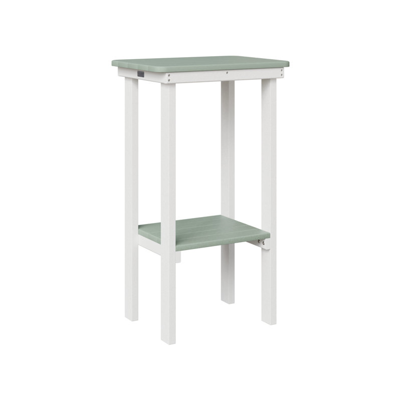 Berlin Gardens Rectangular End Counter Table, Seafoam/White, 32.5" H x 15" W x 20.5" D