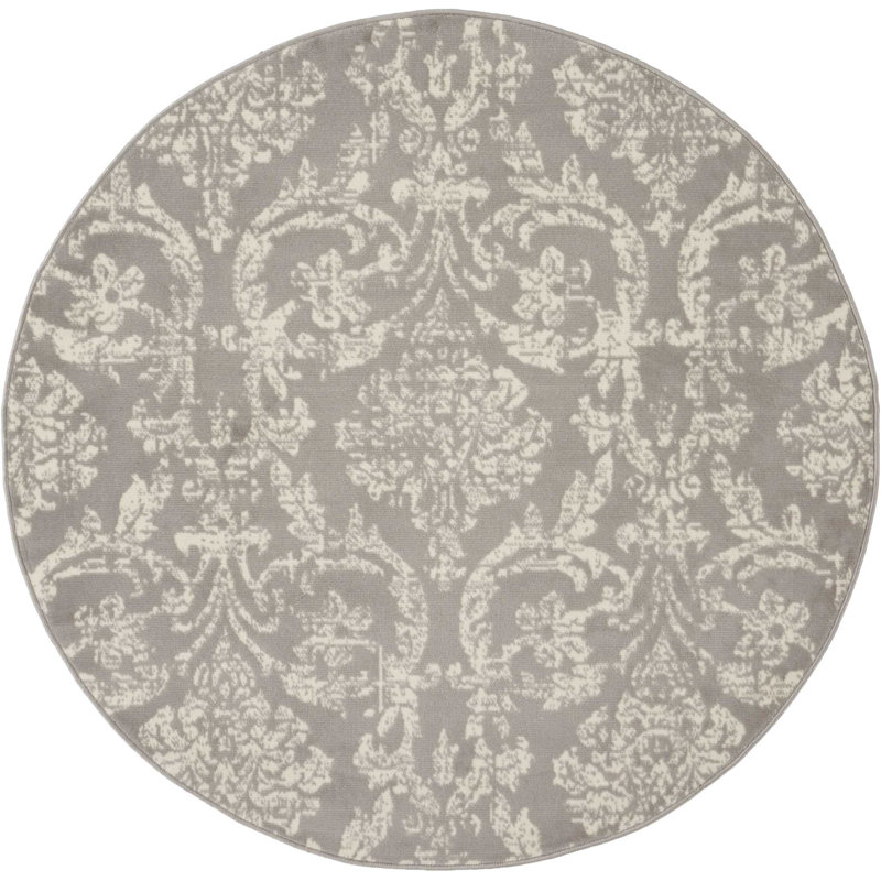 Yurig Abstract Indoor Rug, Round 5'3"