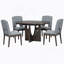 Ensemble de table de salle à manger extensible 5 pièces avec rallonge amovible pour petits espaces-1338831727-1338831726