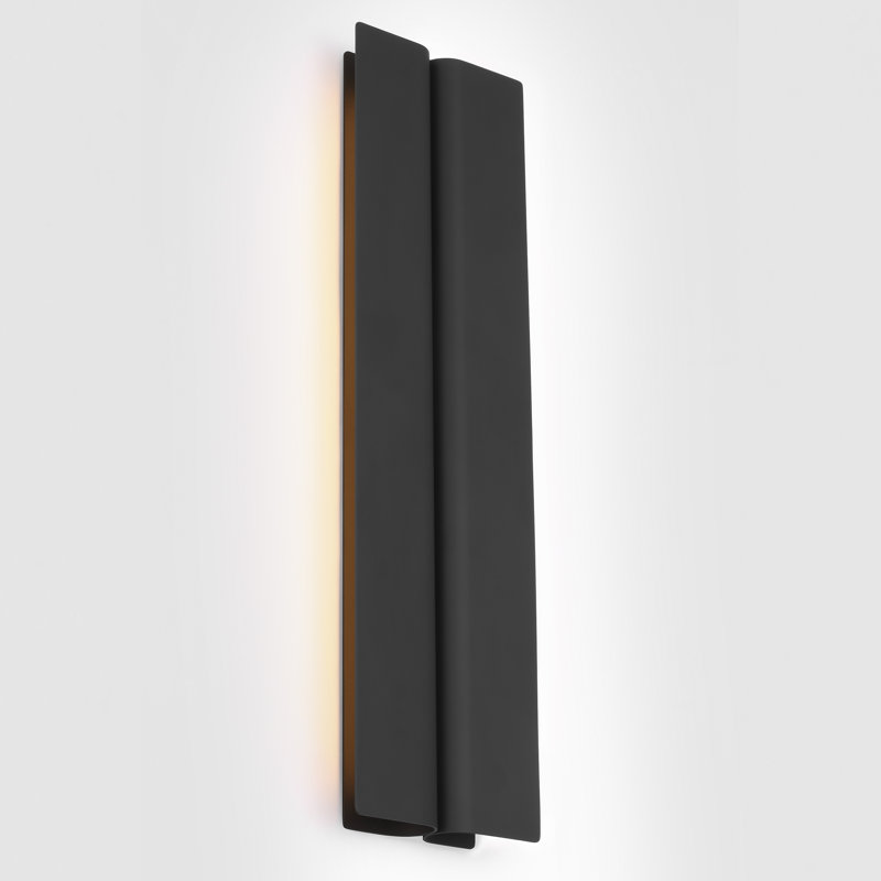 Cloak 1 - Light LED Vanity Light, 18" H x 5" W x 1.3" D, Nightshade Black, Aluminum