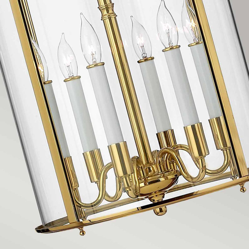 Barwood 6 - Light Lantern Pendant, Polished Brass