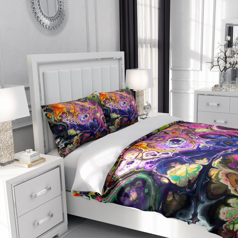 Abstract Duvet Cover, Queen Duvet Cover +  2 Queen Shams