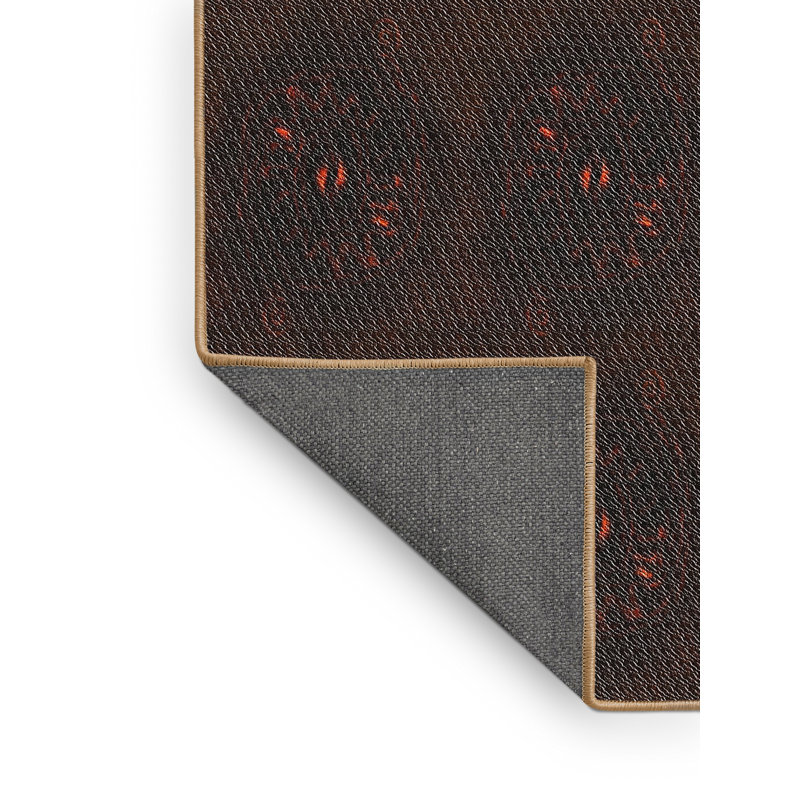 Tapis de zone noire à motifs, Rectangle 5 pi x 7 pi