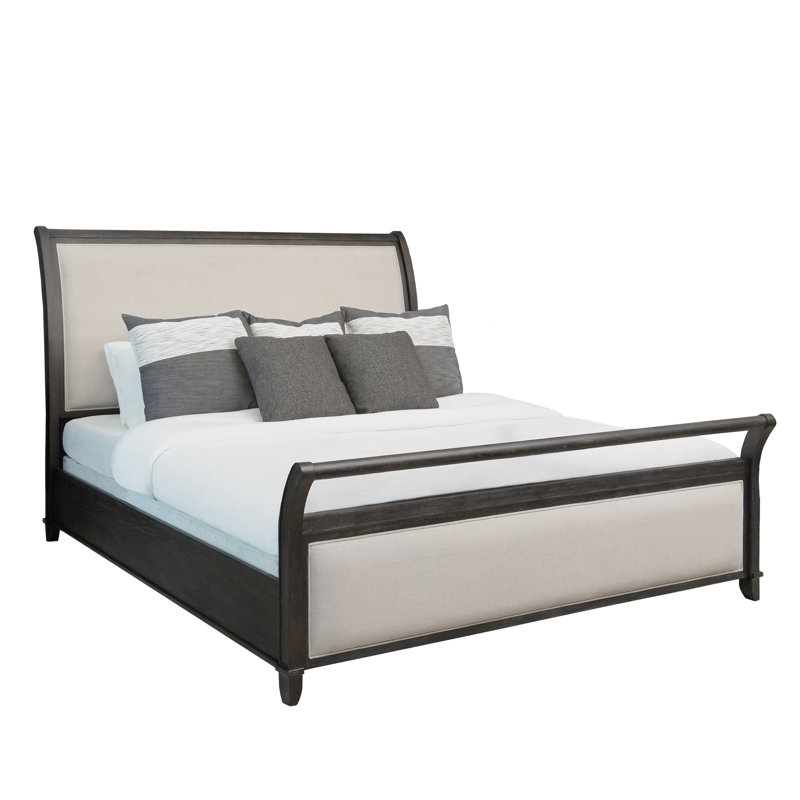Hammie Upholstered Sleigh Bed, King