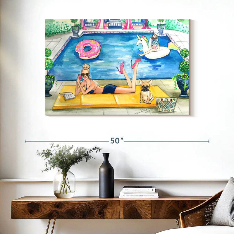 Gillard Summer Pool Party, 26" H x 39" W