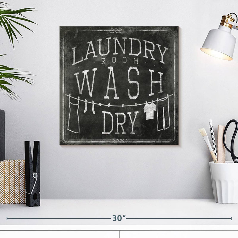 Tergel Chalkboard Laundry, 16" H x 16" W