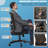 Ergonomic Office Chair - Mesh Back Home Desk Chair With Adjustable Lumbar Support, Built-In Springs Wide Seat, 3-D Big Armrests & Tilt Function (Computer Task Chair)