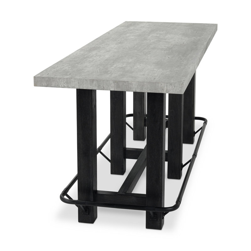 Gray and Black Wood Counter Height Dining Table