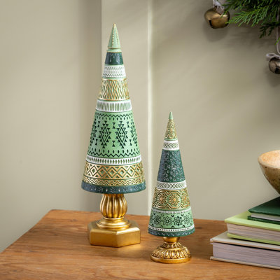 Ensemble de 2 arbres de table Shades of Green