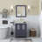 Ravenna 24" Freestanding Single Sink Bathroom Vanity with Engineered Marble Top and Matching Mirror-67118371