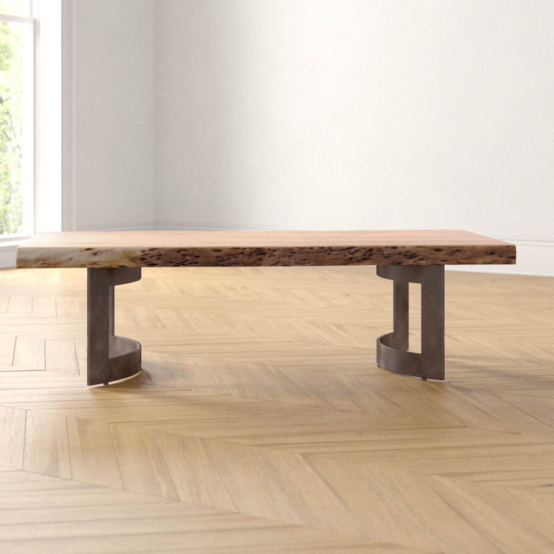 Kenmore Solid Wood Sled Coffee Table, Light Brown