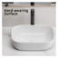 Lavabo vasque de salle de bain au-dessus du comptoir - vasque ovale en céramique blanche, lavabo moderne pour rénovation de salle de bain