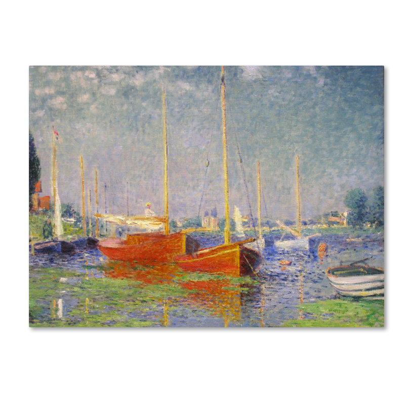 « argenteuil » par claude monet, reproduction d’art sur toile tendue, H 35 po x l 47 po x P 2 po