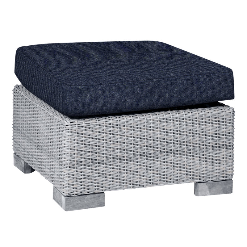 Repose-pieds club tissé - Huître, Pas de soudure, Indigo Intermix, Huître
