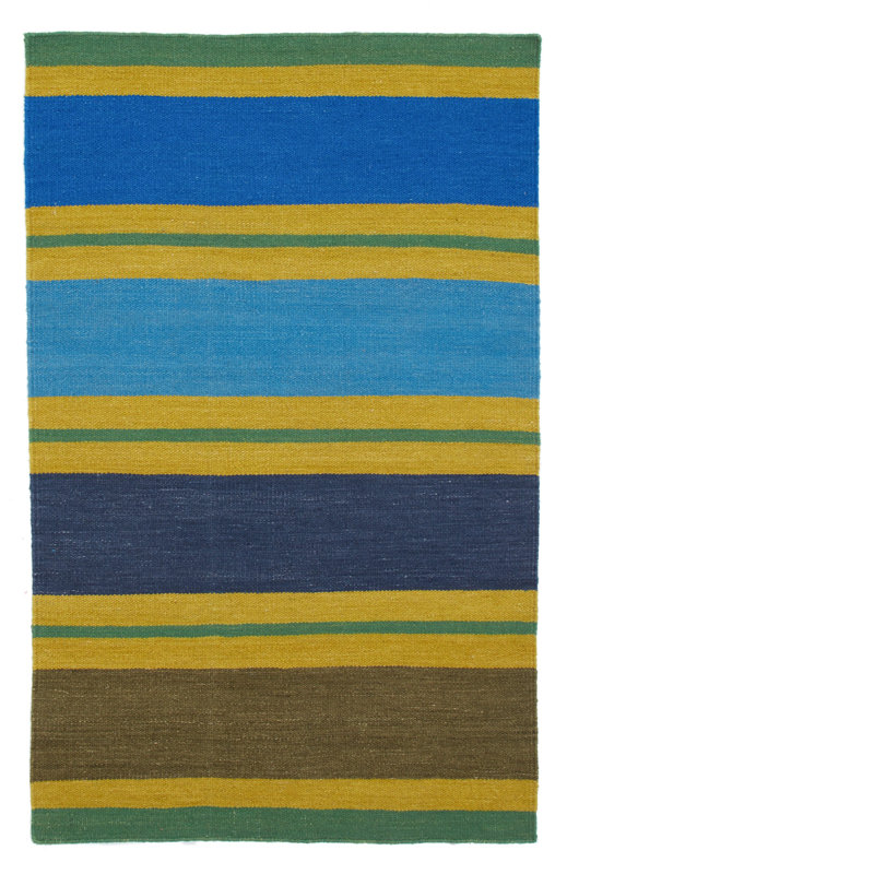 Benares Azure Rug, Rectangle 3'11" x 5'11"