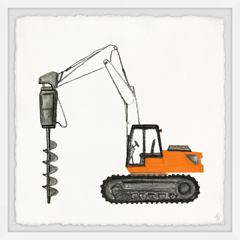 Julie Drilling Truck - Print, 41cm H x 41cm W