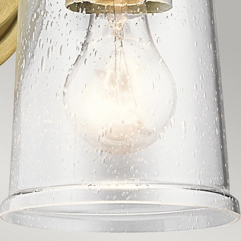 Eide Steel Armed Sconce, Polished Brass