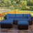 Awar 5 - Person Patio Conversation Set with Cushions-1334423762