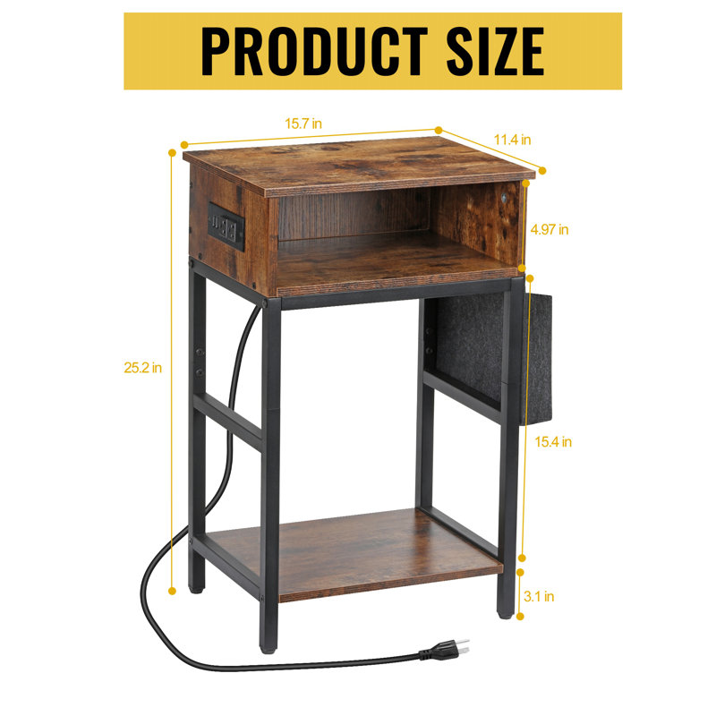 End Table and Built-In Outlets