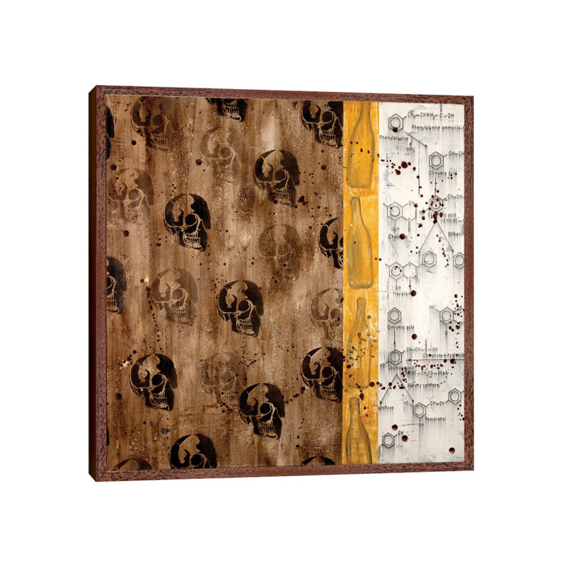 Chemical Abstract XXXIII by Taylor Smith - Print on Canvas, Classic Brown Wood Framed, 45.72cm H x 45.72cm W x 3.81cm D