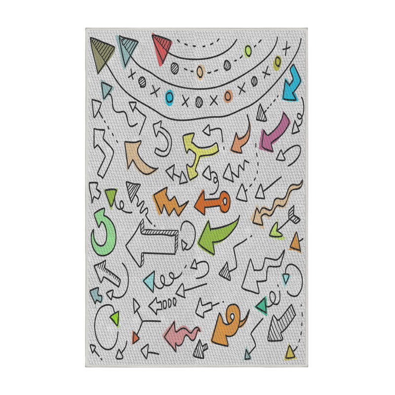 Dart Machine Woven Wool Rug, Rectangle 8' x 10'