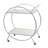  Bray Gold Metal Rolling Round 2 Mirrored Shelf Bar Cart with Top Handle-1739752962